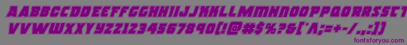 rogueheroacadital Font – Purple Fonts on Gray Background