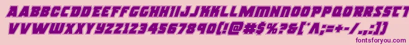rogueheroacadital Font – Purple Fonts on Pink Background