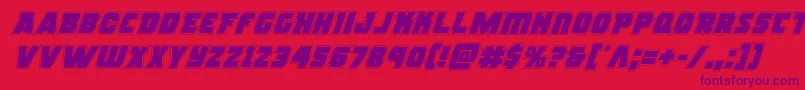 rogueheroacadital Font – Purple Fonts on Red Background