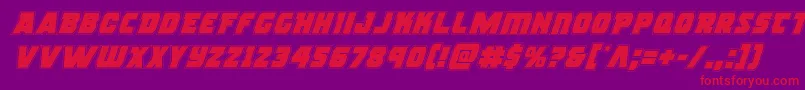 rogueheroacadital Font – Red Fonts on Purple Background