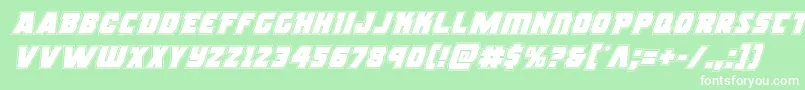 rogueheroacadital Font – White Fonts on Green Background