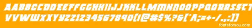 rogueheroacadital Font – White Fonts on Orange Background