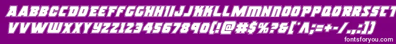 rogueheroacadital Font – White Fonts on Purple Background