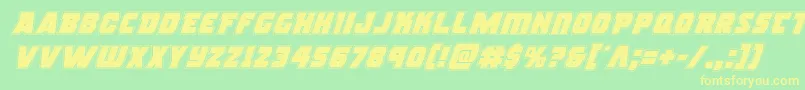 Więcej informacji o czcionce rogueheroacadital Czcionka rogueheroacadital – żółte czcionki na zielonym tle