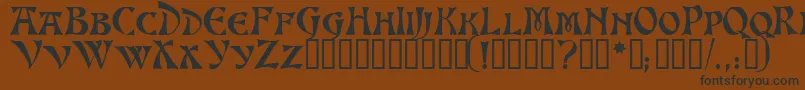 AltenburgTM-fontti – mustat fontit ruskealla taustalla