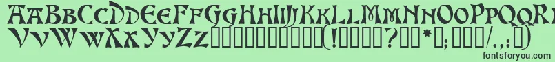 AltenburgTM Font – Black Fonts on Green Background