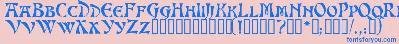AltenburgTM Font – Blue Fonts on Pink Background