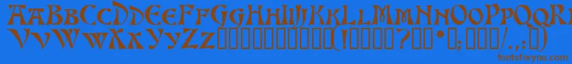 AltenburgTM Font – Brown Fonts on Blue Background