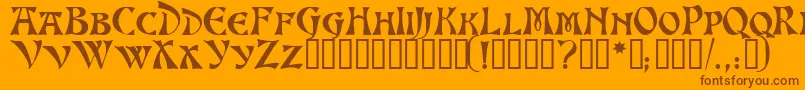 AltenburgTM Font – Brown Fonts on Orange Background