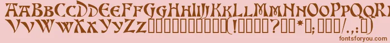 AltenburgTM Font – Brown Fonts on Pink Background