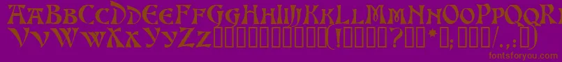 AltenburgTM Font – Brown Fonts on Purple Background