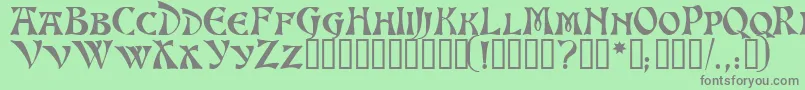 AltenburgTM Font – Gray Fonts on Green Background