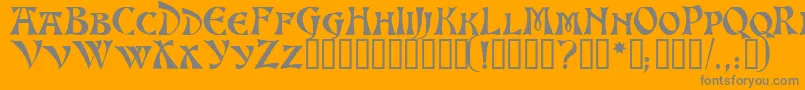 AltenburgTM Font – Gray Fonts on Orange Background