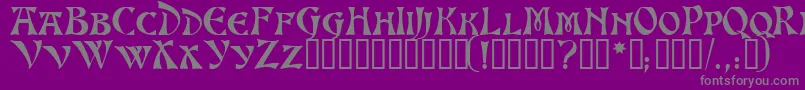 フォントAltenburgTM – 紫の背景に灰色の文字