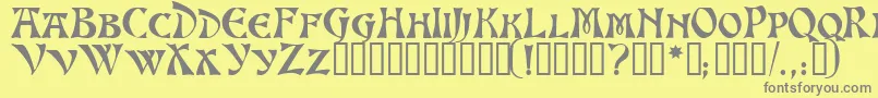 AltenburgTM Font – Gray Fonts on Yellow Background