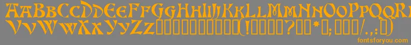 AltenburgTM Font – Orange Fonts on Gray Background