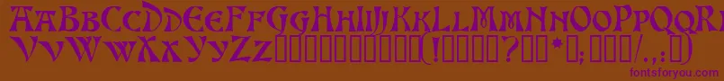 AltenburgTM Font – Purple Fonts on Brown Background