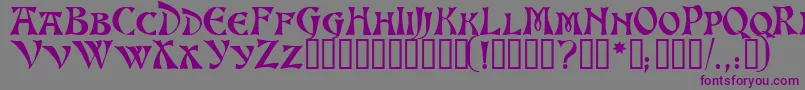 AltenburgTM Font – Purple Fonts on Gray Background