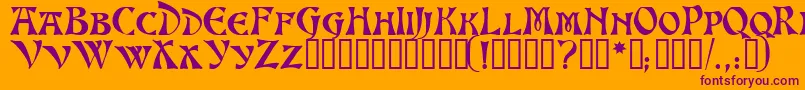 AltenburgTM Font – Purple Fonts on Orange Background