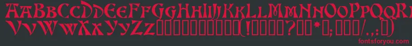 AltenburgTM Font – Red Fonts on Black Background