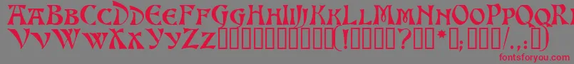 AltenburgTM-Schriftart – Rote Schriften auf grauem Hintergrund