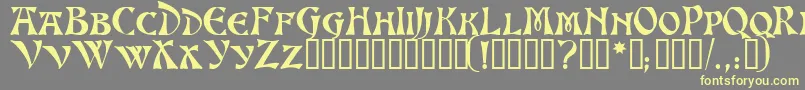 Шрифт AltenburgTM – жёлтые шрифты на сером фоне
