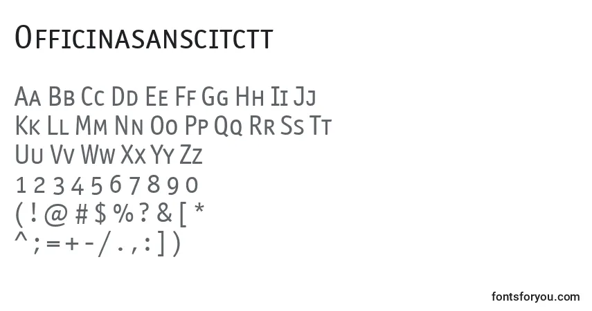 characters of officinasanscitctt font, letter of officinasanscitctt font, alphabet of  officinasanscitctt font