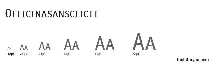 sizes of officinasanscitctt font, officinasanscitctt sizes
