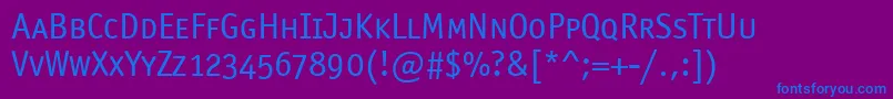 Officinasanscitctt Font – Blue Fonts on Purple Background