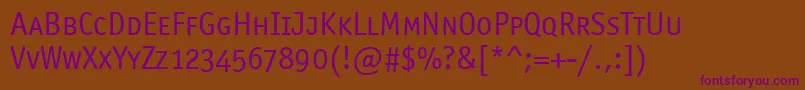 Officinasanscitctt Font – Purple Fonts on Brown Background