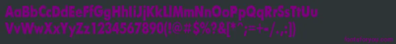 Czcionka Futurnre – fioletowe czcionki na czarnym tle