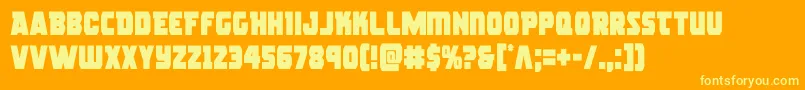 rogueherocond Font – Yellow Fonts on Orange Background