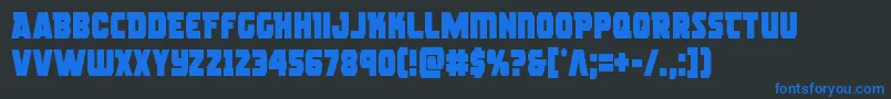 rogueherocond Font – Blue Fonts on Black Background