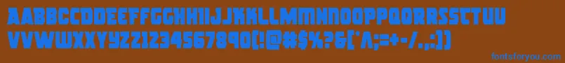 rogueherocond Font – Blue Fonts on Brown Background