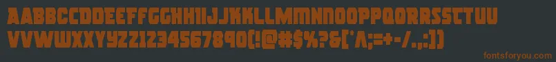 rogueherocond Font – Brown Fonts on Black Background