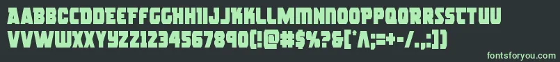 rogueherocond Font – Green Fonts on Black Background