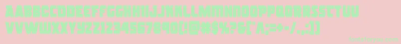 rogueherocond Font – Green Fonts on Pink Background
