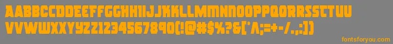 rogueherocond Font – Orange Fonts on Gray Background
