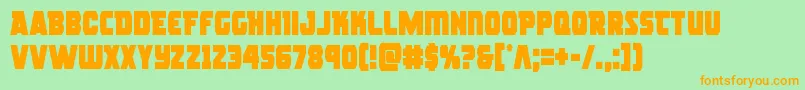 rogueherocond Font – Orange Fonts on Green Background