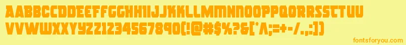 rogueherocond Font – Orange Fonts on Yellow Background