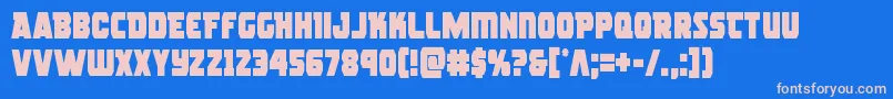rogueherocond Font – Pink Fonts on Blue Background