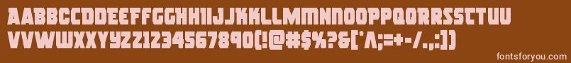 rogueherocond Font – Pink Fonts on Brown Background