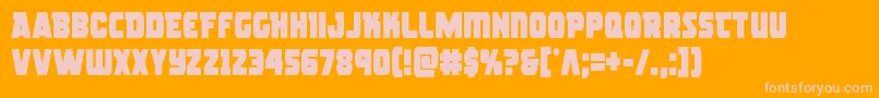 rogueherocond Font – Pink Fonts on Orange Background