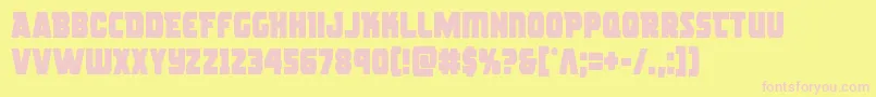 rogueherocond Font – Pink Fonts on Yellow Background