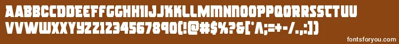 rogueherocond Font – White Fonts on Brown Background