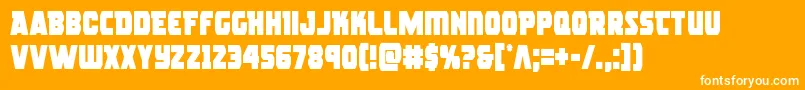 rogueherocond Font – White Fonts on Orange Background