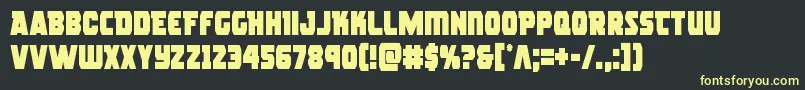 rogueherocond Font – Yellow Fonts on Black Background