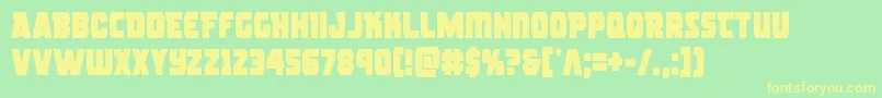 rogueherocond Font – Yellow Fonts on Green Background