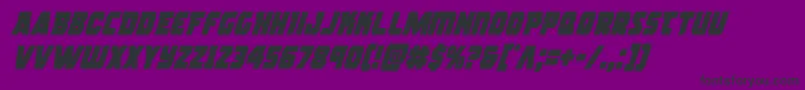 rogueherocondital Font – Black Fonts on Purple Background