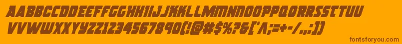 rogueherocondital Font – Brown Fonts on Orange Background